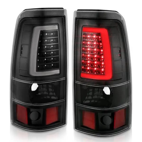 ANZO 1999-2002 Chevy Silverado 1500 LED Taillights Plank Style Black w/Clear Lens thumbnail 7