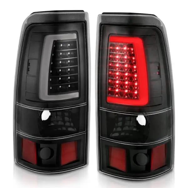 ANZO 1999-2002 Chevy Silverado 1500 LED Taillights Plank Style Black w/Clear Lens thumbnail 16