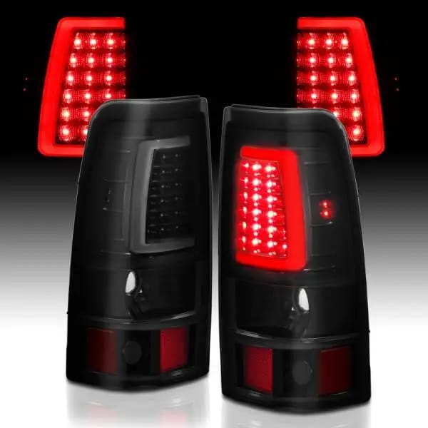 ANZO 1999-2002 Chevy Silverado 1500 LED Taillights Plank Style Black w/Smoke Lens thumbnail 6