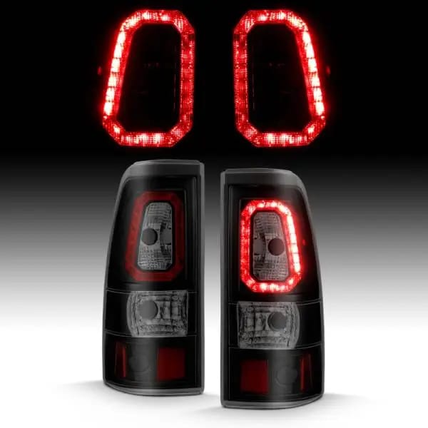 ANZO 2003-2006 Chevy Silverado 1500 LED Taillights Plank Style Black w/Smoke Lens thumbnail 9