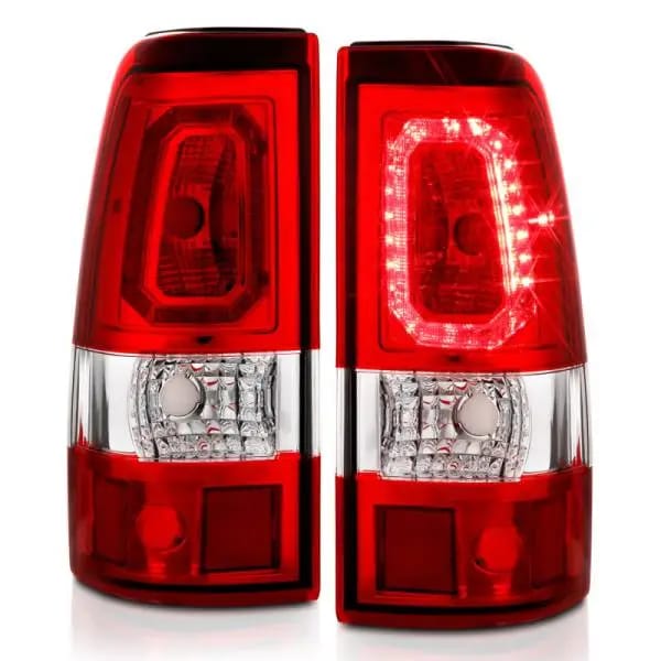 ANZO 2003-2006 Chevy Silverado 1500 LED Taillights Plank Style Chrome With Red/Clear Lens thumbnail 8