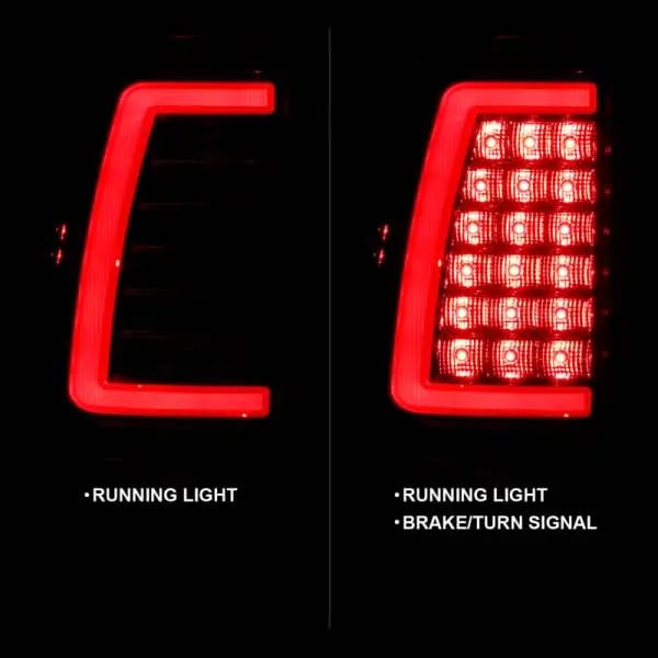 ANZO 2003-2006 Chevy Silverado 1500 LED Taillights Plank Style Chrome With Red/Clear Lens thumbnail 3