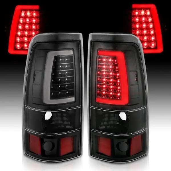 ANZO 2003-2006 Chevy Silverado 1500 LED Taillights Plank Style Black w/Clear Lens thumbnail 6