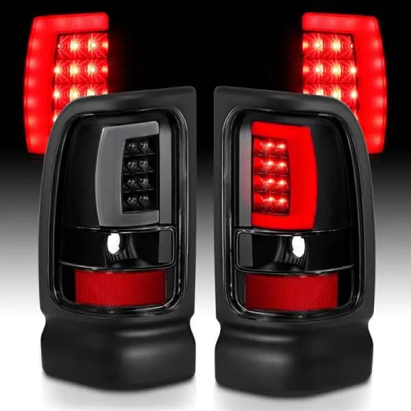 ANZO 1994-2001 Dodge Ram 1500 LED Taillights Plank Style Black w/Clear Lens thumbnail 6