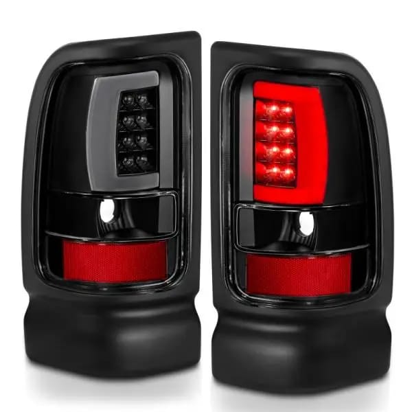 ANZO 1994-2001 Dodge Ram 1500 LED Taillights Plank Style Black w/Clear Lens thumbnail 7