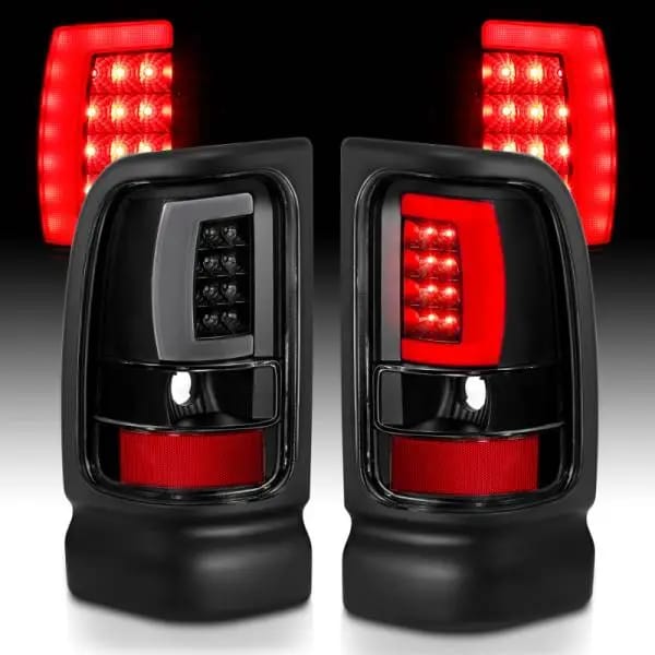 ANZO 1994-2001 Dodge Ram 1500 LED Taillights Plank Style Black w/Clear Lens thumbnail 15