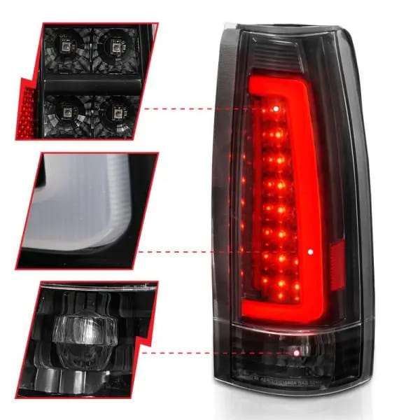 ANZO 1999-2000 Cadillac Escalade LED Taillights Black Housing Clear Lens Pair thumbnail 9