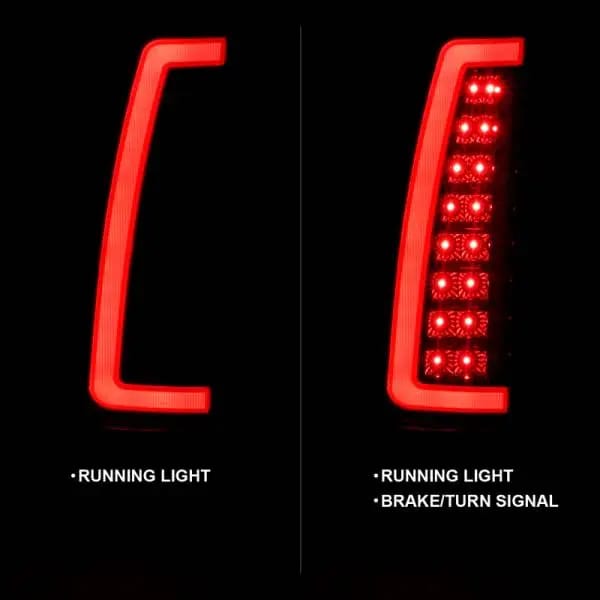 ANZO 1999-2000 Cadillac Escalade LED Taillights Black Housing Smoke Lens Pair thumbnail 3