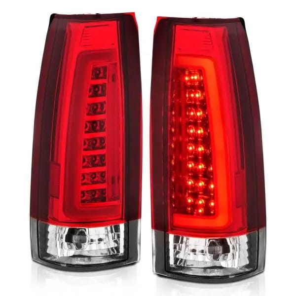 ANZO 1999-2000 Cadillac Escalade LED Taillights Chrome Housing Red/Clear Lens Pair thumbnail 8