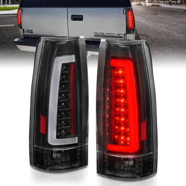 ANZO 1999-2000 Cadillac Escalade LED Taillights Black Housing Clear Lens Pair thumbnail 2