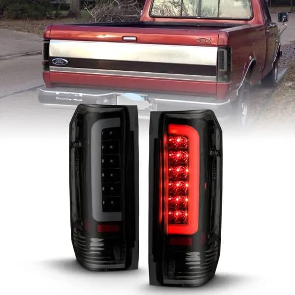ANZO 1987-1996 Ford F-150 LED Taillights Black Housing Smoke Lens (Pair) thumbnail 2