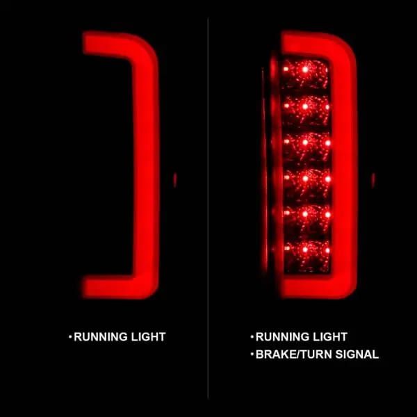 ANZO 1987-1996 Ford F-150 LED Taillights Black Housing Smoke Lens (Pair) thumbnail 3