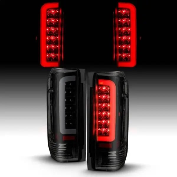 ANZO 1987-1996 Ford F-150 LED Taillights Black Housing Smoke Lens (Pair) thumbnail 7