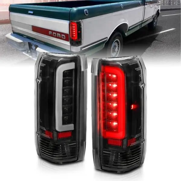 ANZO 1987-1996 Ford F-150 LED Taillights Black Housing Clear Lens (Pair) thumbnail 2