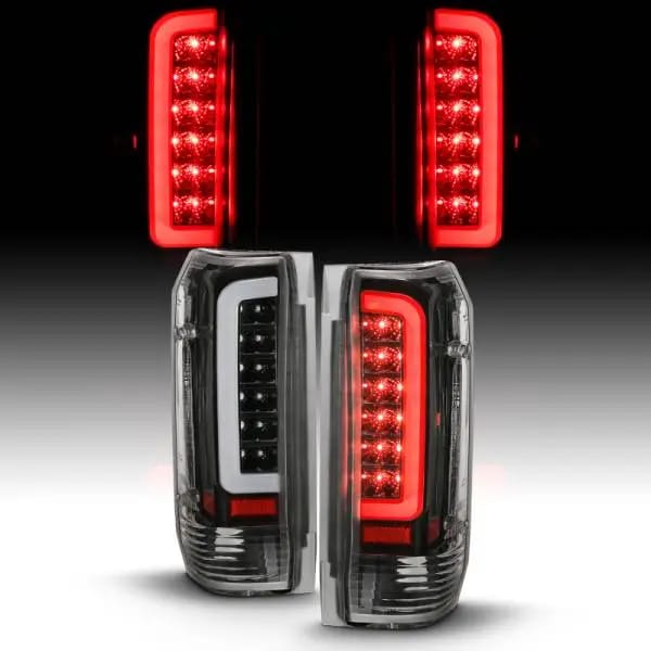 ANZO 1987-1996 Ford F-150 LED Taillights Black Housing Clear Lens (Pair) thumbnail 7