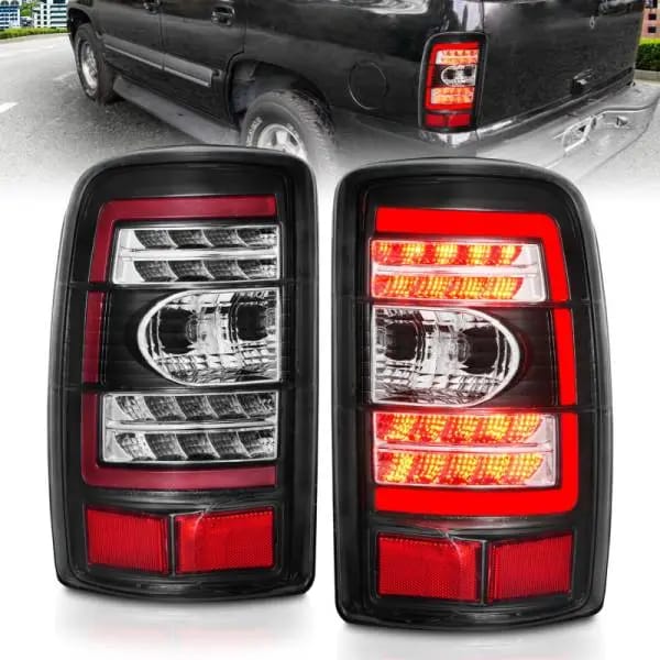 ANZO 2000-2006 Chevrolet Tahoe LED Tail Lights w/ Clear Lens Black Housing thumbnail 2