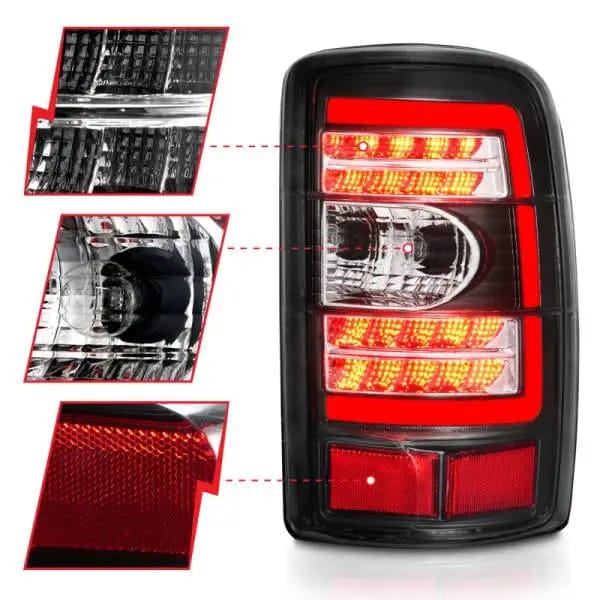 ANZO 2000-2006 Chevrolet Tahoe LED Tail Lights w/ Clear Lens Black Housing thumbnail 4