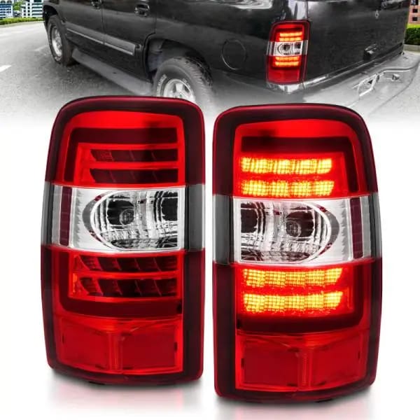 ANZO 2000-2006 Chevrolet Tahoe LED Tail Lights w/ Red Lens Chrome Housing thumbnail 2