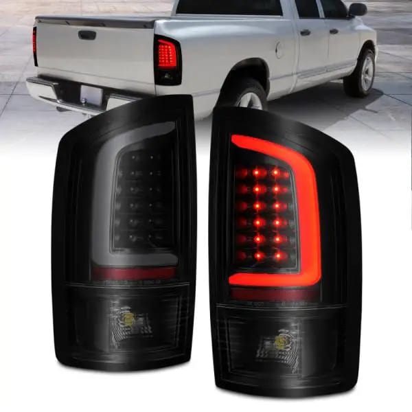 ANZO 2002-2006 Dodge  Ram 1500 LED Tail Lights w/ Light Bar Black Housing Smoke Lens thumbnail 2