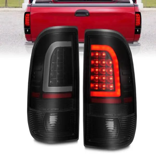 ANZO 1997-2003 Ford F-150 LED Tail Lights w/ Light Bar Black Housing Smoke Lens thumbnail 2