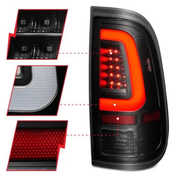 ANZO 2008-2016 Ford  F-250  LED Tail w/ Lights Bar Black Housing Smoke Lens thumbnail 9