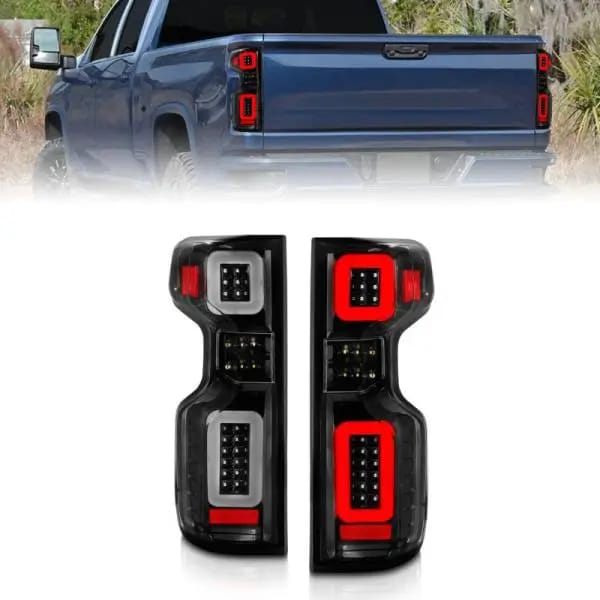 ANZO 19-21 Chevy Silverado Full LED Taillights Black Housing Clear Lens G2 (w/C light Bars) thumbnail 2