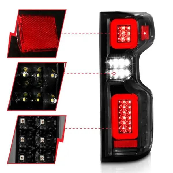 ANZO 19-21 Chevy Silverado Work Truck Full LED Taillights Blk Housing Clear Lens G2 (w/C light Bars) thumbnail 10