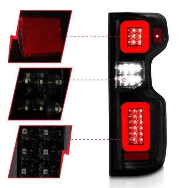 ANZO 19-21 Chevy Silverado Work Truck Full LED Taillights Blk Housing Smoke Lens G2 (w/C light Bars) thumbnail 10