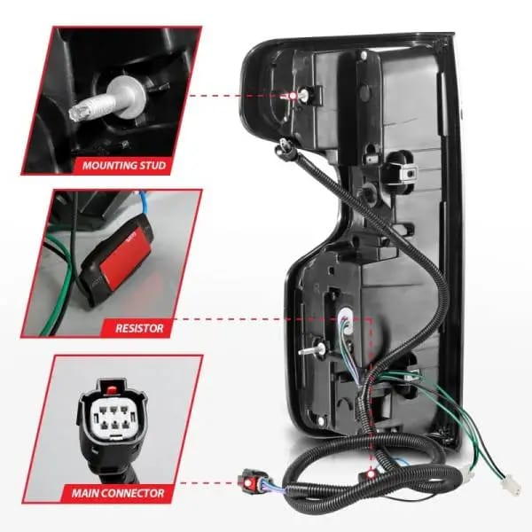 ANZO 19-21 Chevy Silverado Full LED Taillights Chrome Housing Red/Clear Lens G2 (w/C light Bars) thumbnail 5