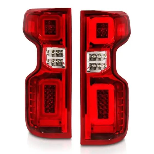 ANZO 19-21 Chevy Silverado Full LED Taillights Chrome Housing Red/Clear Lens G2 (w/C light Bars) thumbnail 7