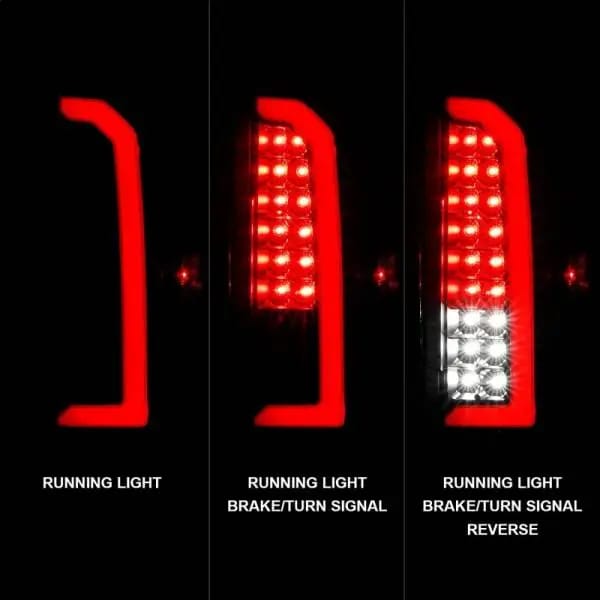 ANZO 15-21 Chevrolet Colorado Full LED Tail Lights w/ Red Lightbar Black Housing Clear Lens thumbnail 3