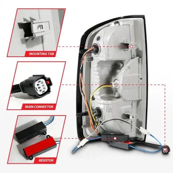 ANZO 15-21 Chevrolet Colorado Full LED Tail Lights w/ Red Lightbar Black Housing Clear Lens thumbnail 6