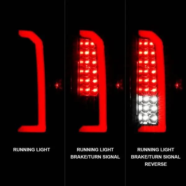 ANZO 15-21 Chevrolet Colorado Full LED Tail Lights w/ Red Lightbar Black Housing Clear Lens thumbnail 9