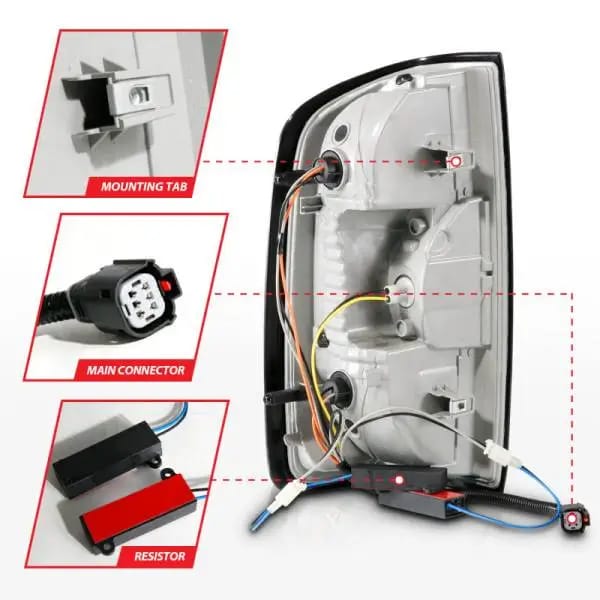 ANZO 15-21 Chevrolet Colorado Full LED Tail Lights w/ Red Lightbar Black Housing Clear Lens thumbnail 12