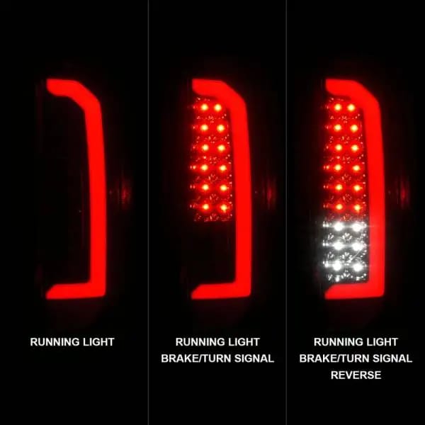 ANZO 15-21 Chevrolet Colorado Full LED Tail Lights w/ Red Lightbar Black Housing Smoke Lens thumbnail 9