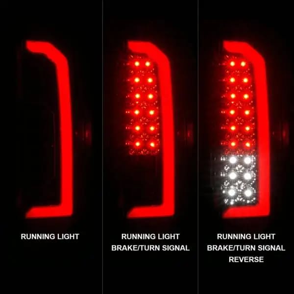 ANZO 15-21 GMC Canyon Full LED Taillights w/ Red Lightbar Black Housing/Clear Lens thumbnail 9