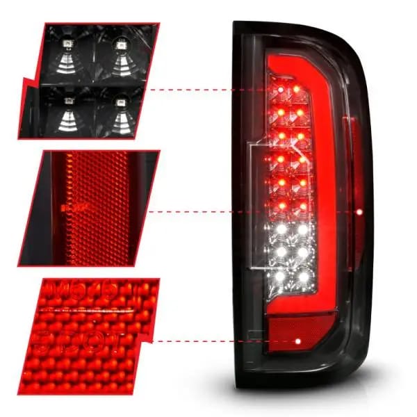 ANZO 15-21 GMC Canyon Full LED Taillights w/ Red Lightbar Black Housing/Clear Lens thumbnail 10