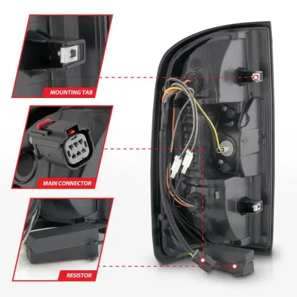 ANZO 15-21 GMC Canyon Full LED Taillights w/ Red Lightbar Black Housing/Clear Lens thumbnail 12