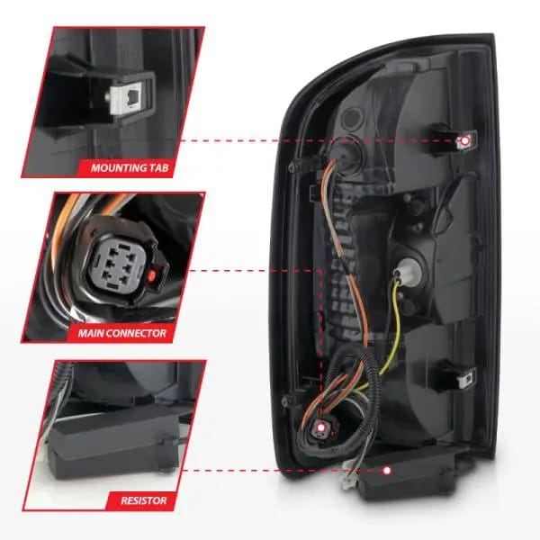 ANZO 15-21 GMC Canyon Full LED Tail Lights w/ Red Lightbar Black Housing Smoke Lens thumbnail 12