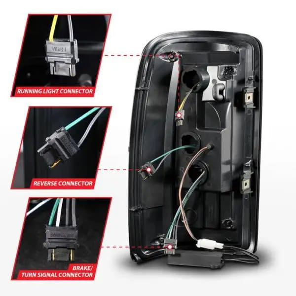 ANZO 00-06 Chevrolet Tahoe / GMC Yukon Full LED Taillights w/ Lightbar Black Housing/Clear Lens thumbnail 11