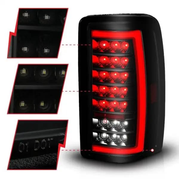 ANZO 00-06 Chevrolet Tahoe / GMC Yukon Full LED Taillights w/ Lightbar Black Housing/Smoke Lens thumbnail 4