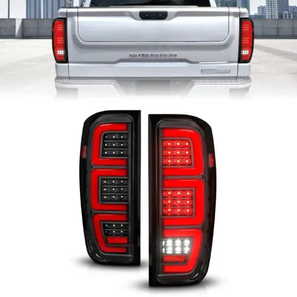 ANZO 19-23 GMC Sierra 1500/2500HD/3500HD Black Replacement Full LED Bar Tail Light thumbnail 2