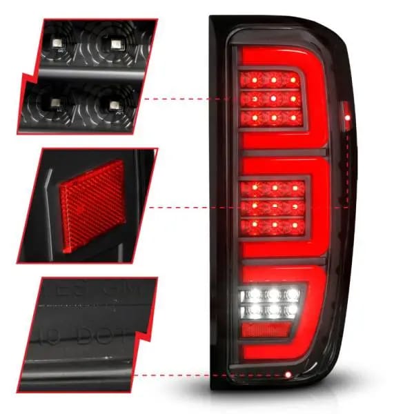 ANZO 19-23 GMC Sierra 1500/2500HD/3500HD Black Replacement Full LED Bar Tail Light thumbnail 9