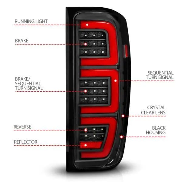 ANZO 19-23 GMC Sierra 1500/2500HD/3500HD Black Replacement Full LED Bar Tail Light thumbnail 10