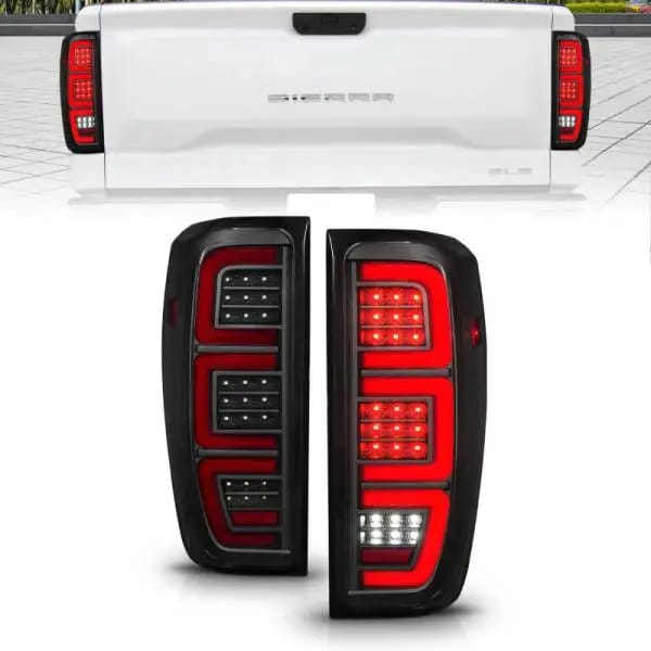 ANZO 19-23 GMC Sierra 1500/2500HD/3500HD Smoke Black Replacement Full LED Bar Tail Light thumbnail 2