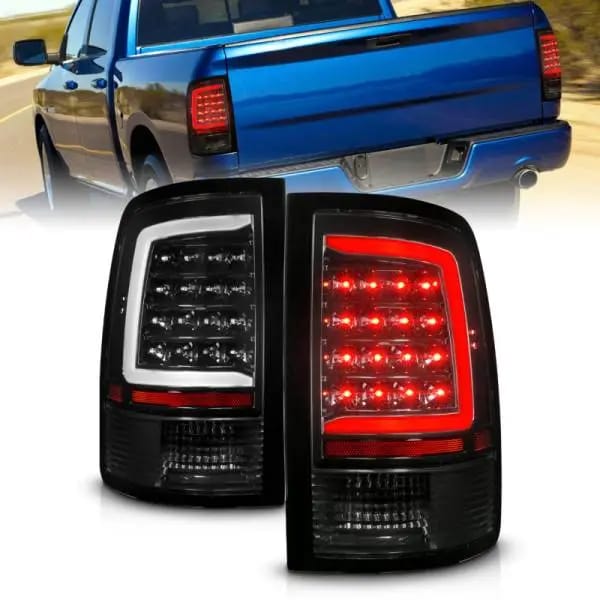 ANZO 09-18 Dodge Ram 1500 Full LED Taillights w/ Sequential Black Housing/Clear Lens thumbnail 2
