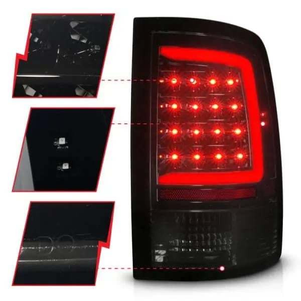 ANZO 09-18 Dodge Ram 1500 Full LED Taillights w/ Sequential Black Housing/Smoke Lens thumbnail 9