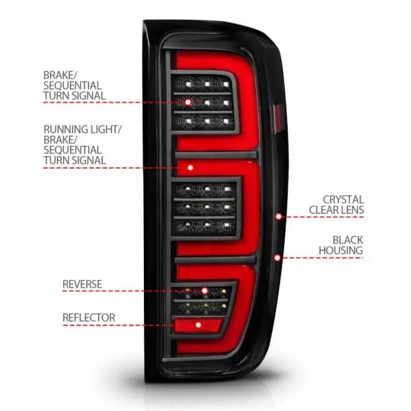 ANZO 19-23 GMC Sierra 1500/2500HD/3500HD Black Replacement Full LED Bar Tail Light thumbnail 10
