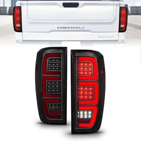 ANZO 19-23 GMC Sierra 1500/2500HD/3500HD Smoke Black Replacement Full LED Bar Tail Light thumbnail 2