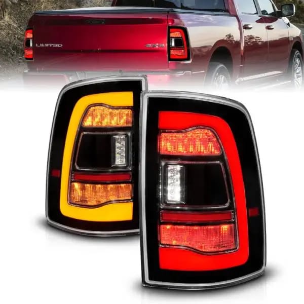 ANZO 09-18 Dodge Ram 1500 Sequential LED Taillights Black w/Switchback Amber Signal thumbnail 2